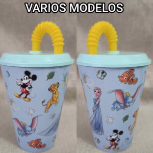 Vaso con tapa y caña
