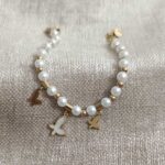 Pulsera mariposas perla