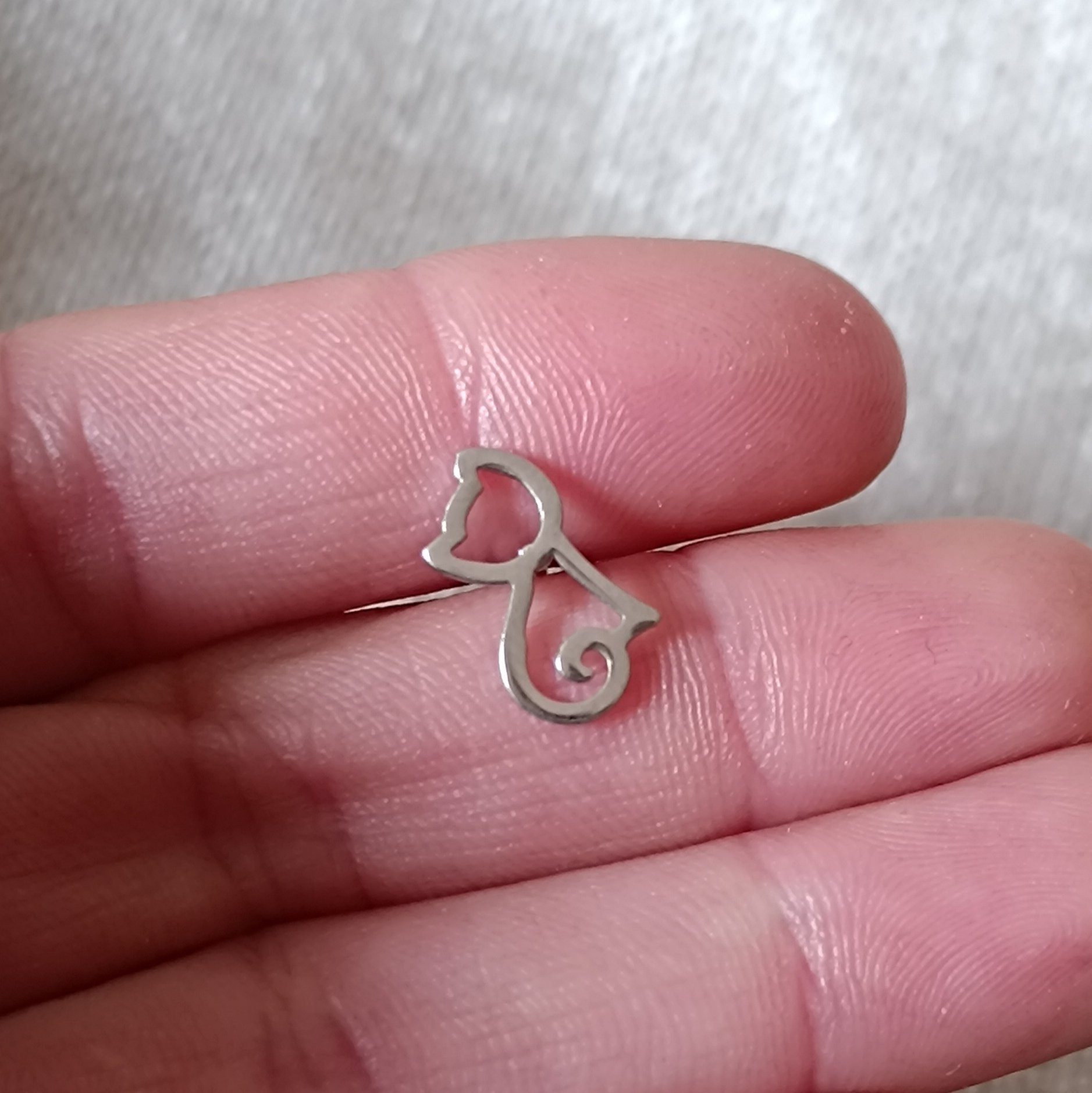 Pendientes Gato Silueta - Imagen 3