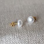 Pendientes Perla chata