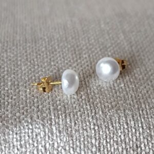 Pendientes Perla chata