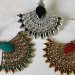 Pendientes diseño Bohem pavo real